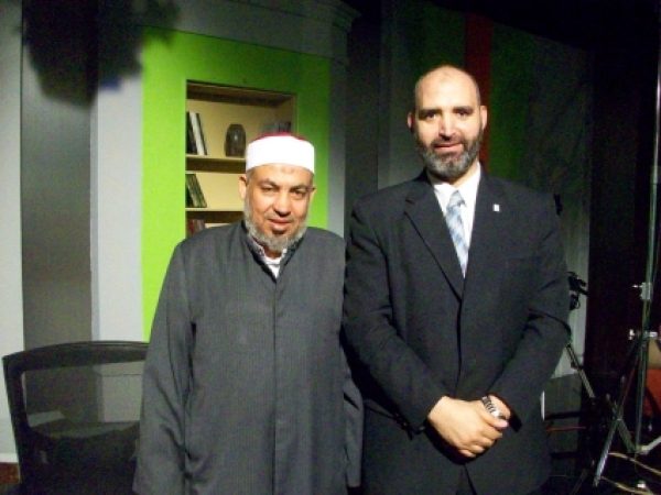 الدكتور أمير صالح مع فضيله الشيخ رضا علي درويش