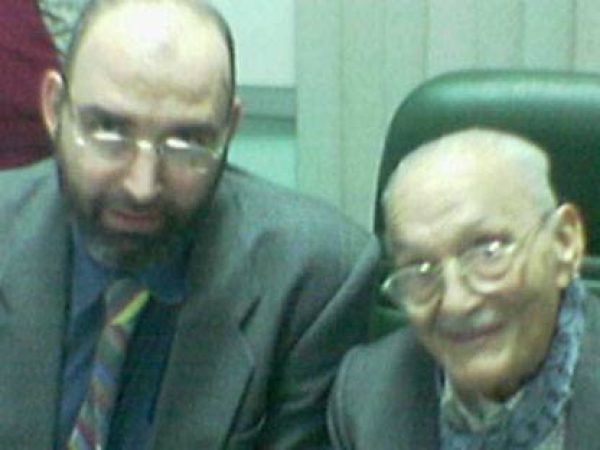 الدكتور أمير صالح مع الفنان الاستاذ عبد المنعم مدبولي (رحمه الله)